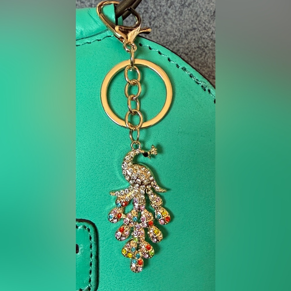 Chloe‎ Accessory Peacock Gold tone Keychain and Bag Charm